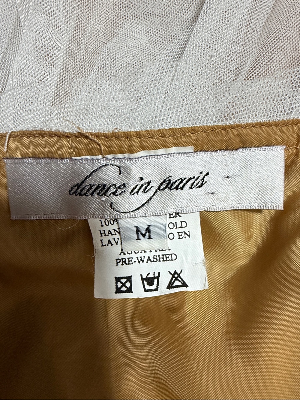 Dance In Paris Ivory Rhinestone Tulle Fairycore Midi Dress M - Picture 13 of 14